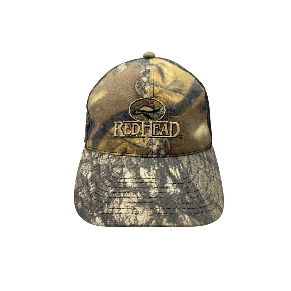 RedHead Trucker Hat Mens Camo Mesh Back Snapback Embroidered Logo OSFM